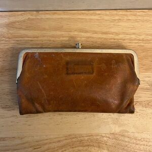 Vintage Tasche Leather
Wallet Bifold Kiss-lock Clutch Travel
